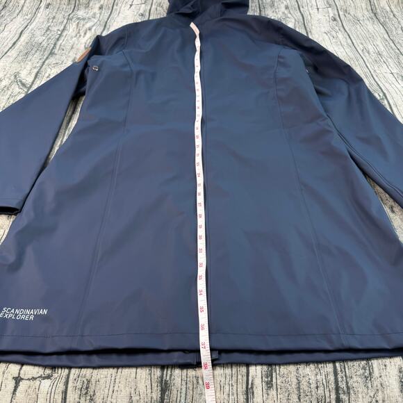 Women's Scandinavian Explorer Raincoat - Navy 2XL - Picture 11 of 13